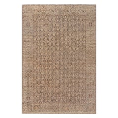 Doris Leslie Blau Alfombra persa de lana hecha a mano con motivos florales Malayer de 1900