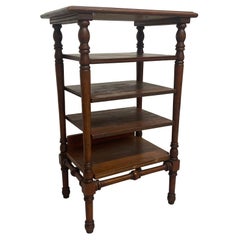 Vintage Tiered Bookshelf Etagere Side Table