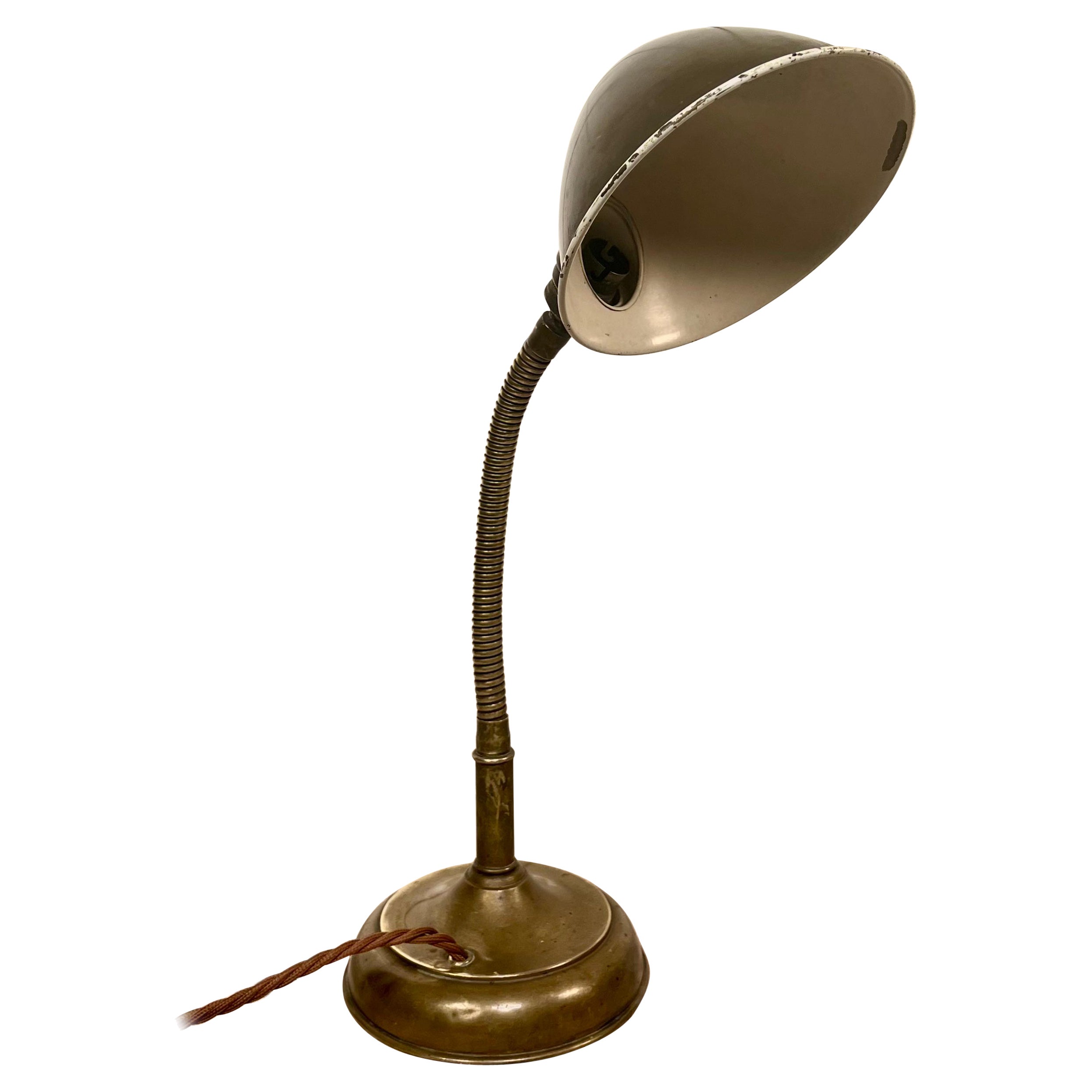 1920's Brass Miller Table Lamp Model (1091) Made In The U.S.A
