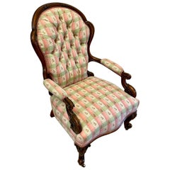 Antike viktorianische Qualität geschnitzt Nussbaum Sessel