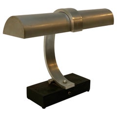 Lampe de bureau en aluminium Donald Deskey Style Machine Age