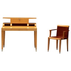 Writing Desk with Chair by Chi Wing Lo for Giorgetti, Italy, 1990s