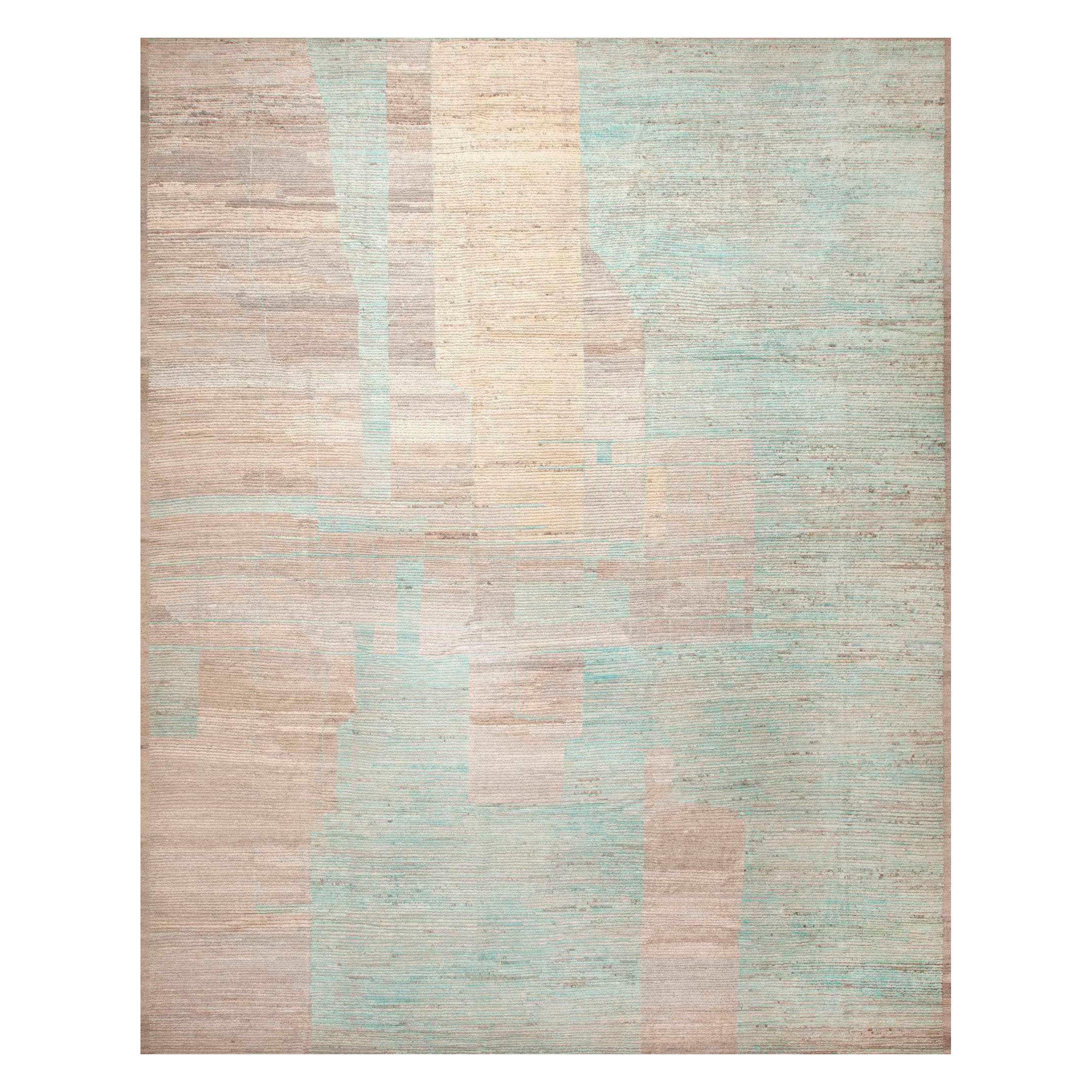 Nazmiyal Colection Soft Color Abstract Geometric Modern Area Rug 14'11" x 18'7" For Sale