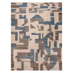 Collection Nazmiyal, tapis Kilim moderne géométrique abstrait à tissage plat 14'4" x 19'5"
