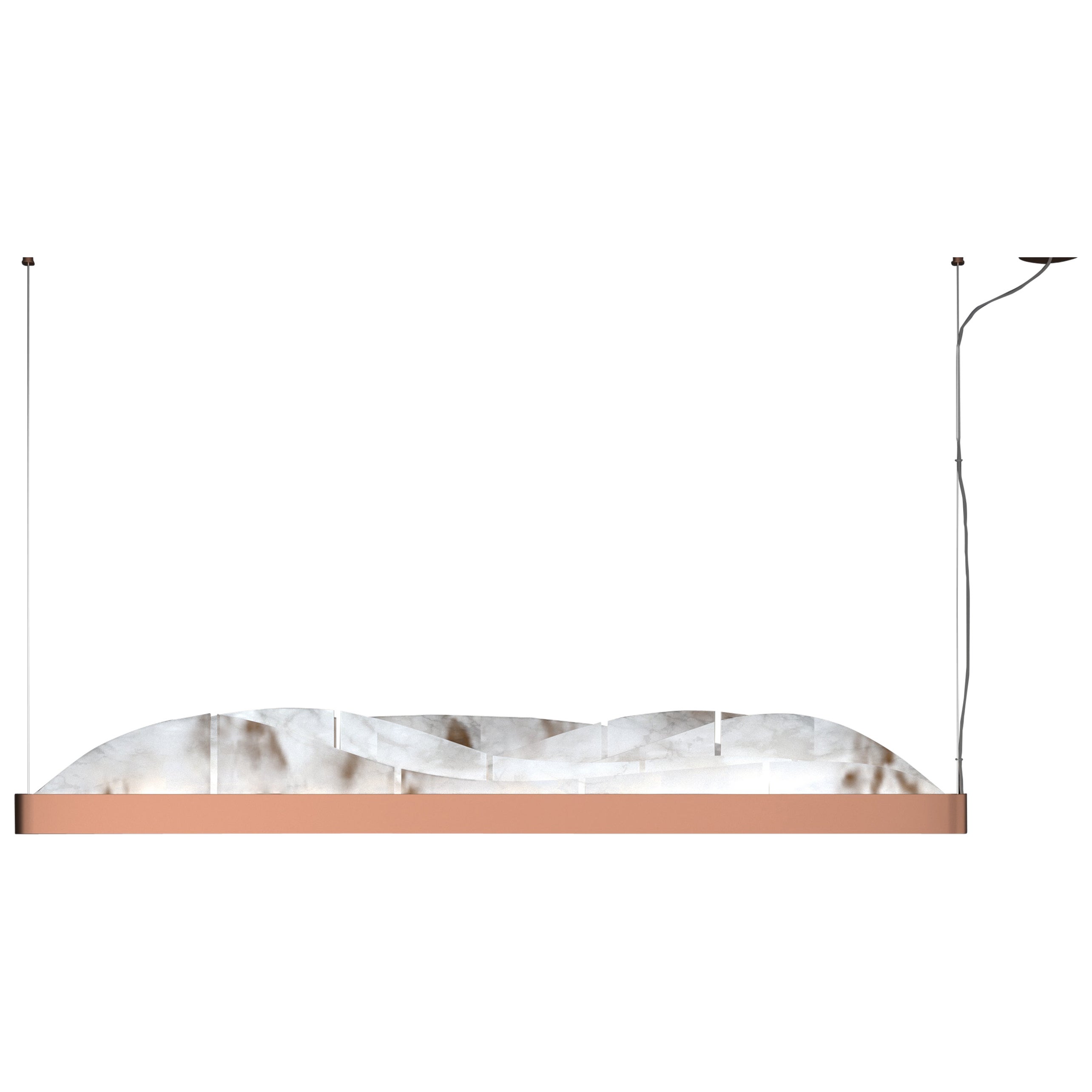 Giapeto Copper Metal Pendant Lamp by Alabastro Italiano For Sale