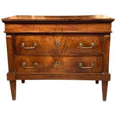 Antique 19th Century French Empire Walnut Commode 