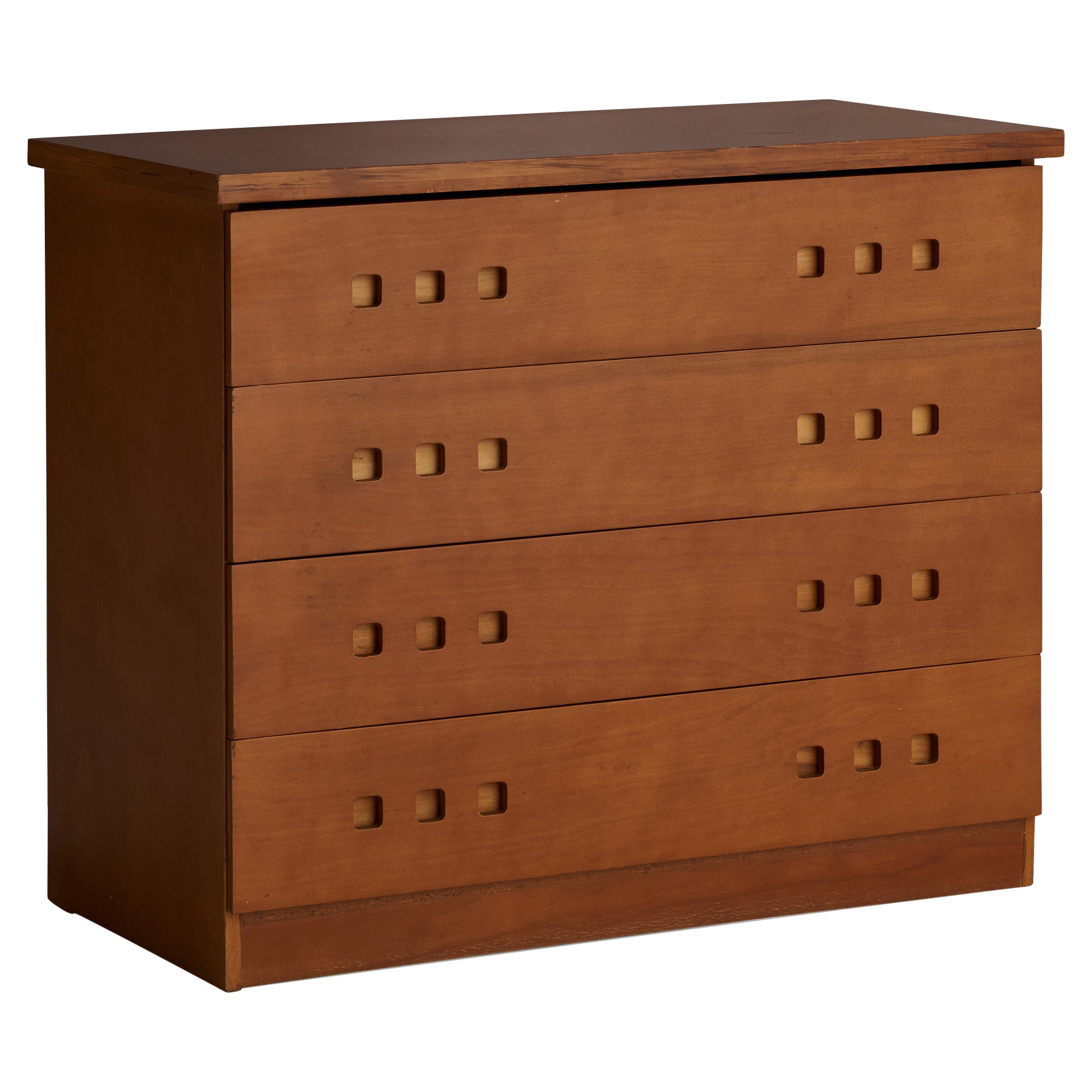 Italian Designer, Chest of Drawers, Wood, Italy, 1950s For Sale