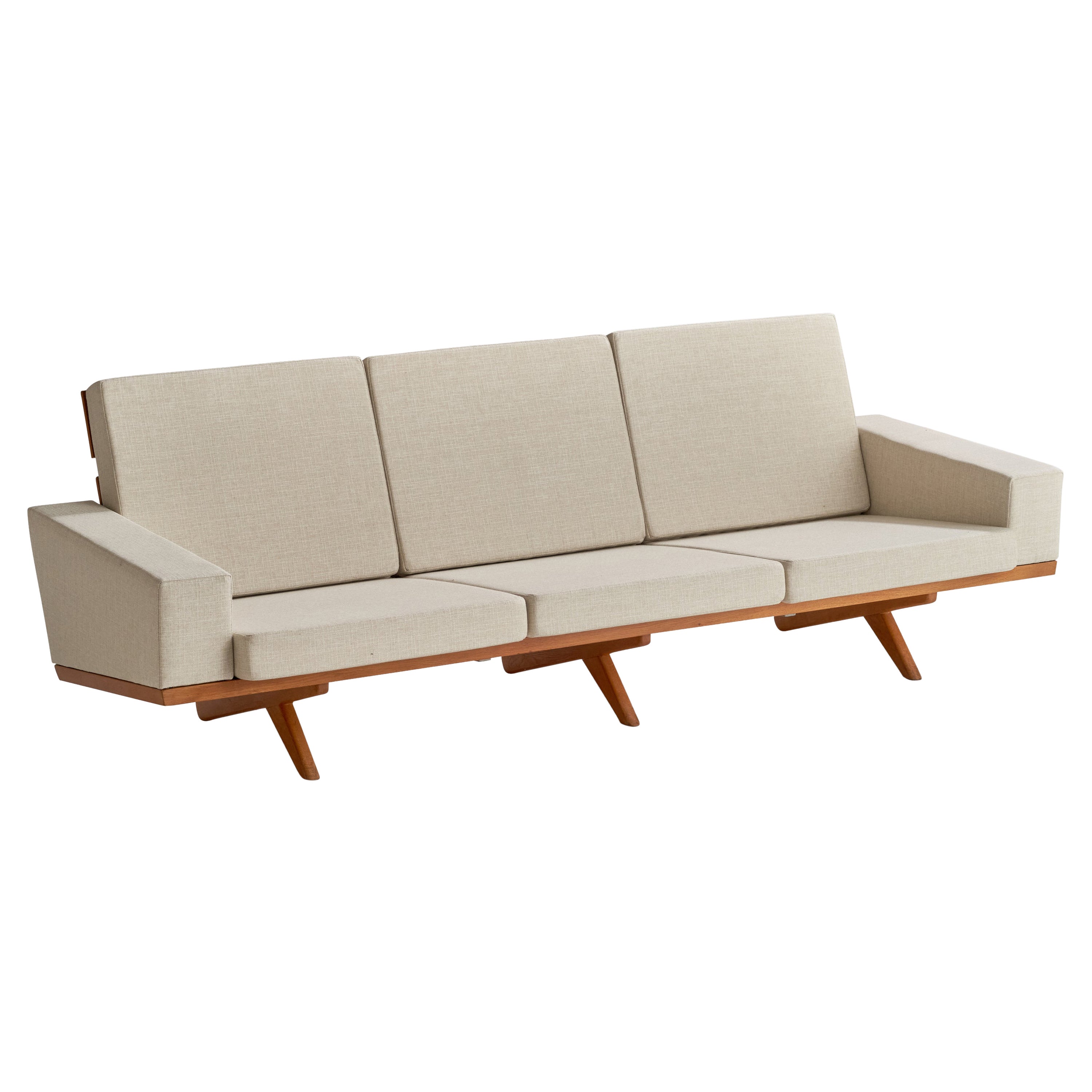 Georg Thams, Sofa, Oak, Fabric, Denmark, 1964 For Sale