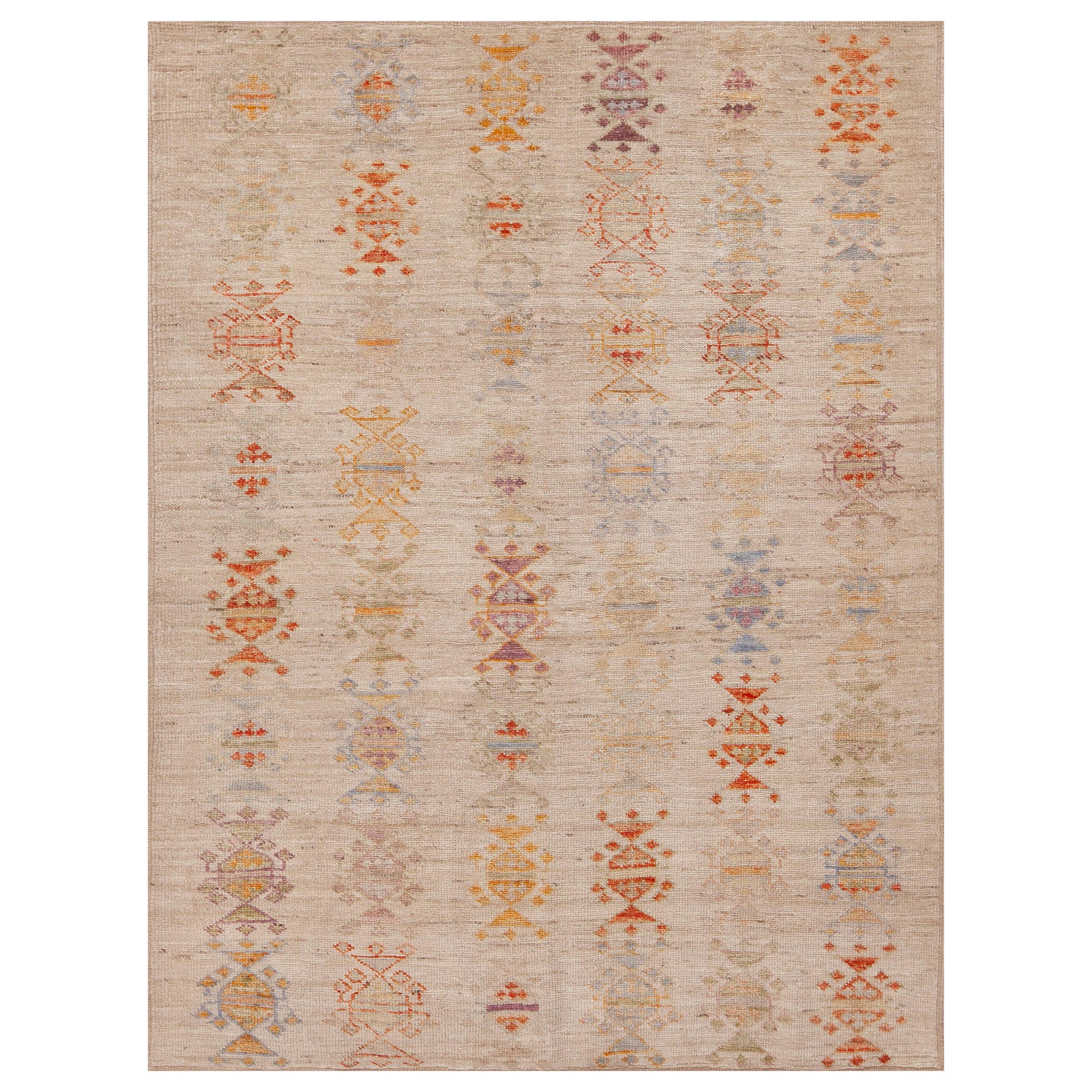 Nazmiyal Collection Small Tribal Modern Contemporary Rustic Rug 4'5" x 5'11"