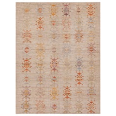 Nazmiyal Collection Small Tribal Modern Contemporary Rustic Rug 4'5" x 5'11"
