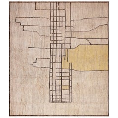 Handgefertigter moderner Teppich aus Stammeswolle aus der Nazmiyal Kollektion 11'11" x 14'
