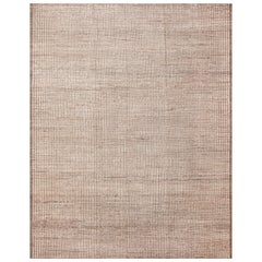 Collection Nazmiyal, tapis moderne, neutre et minimaliste, fait à la main, 9'7" x 12'