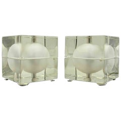 Paar Cubosfera-Tischlampen von Alessandro Mendini, 1960er Jahre