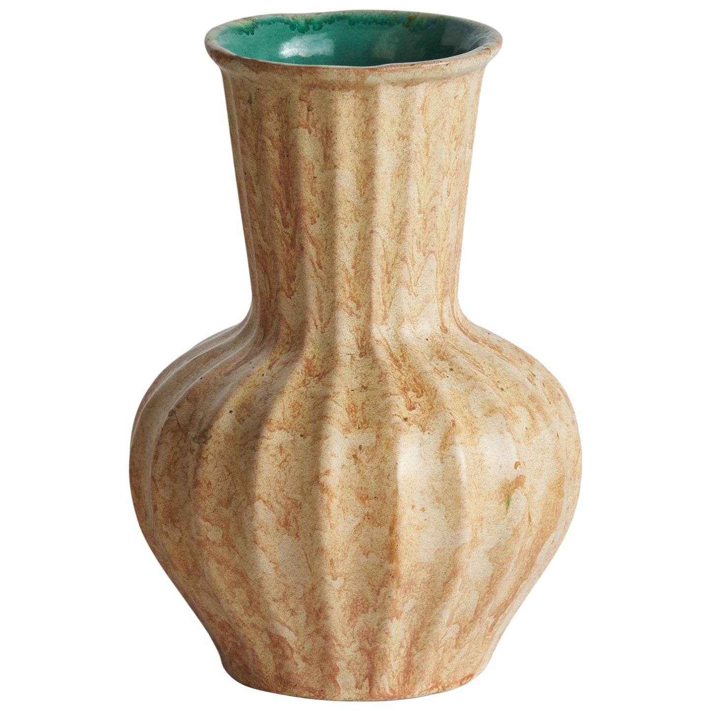 Upsala Ekeby, Vase, Steingut, Schweden, 1930er Jahre im Angebot