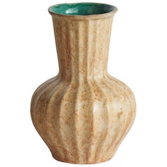 Vase en faïence de Upsala Ekeby, Suède, années 1930