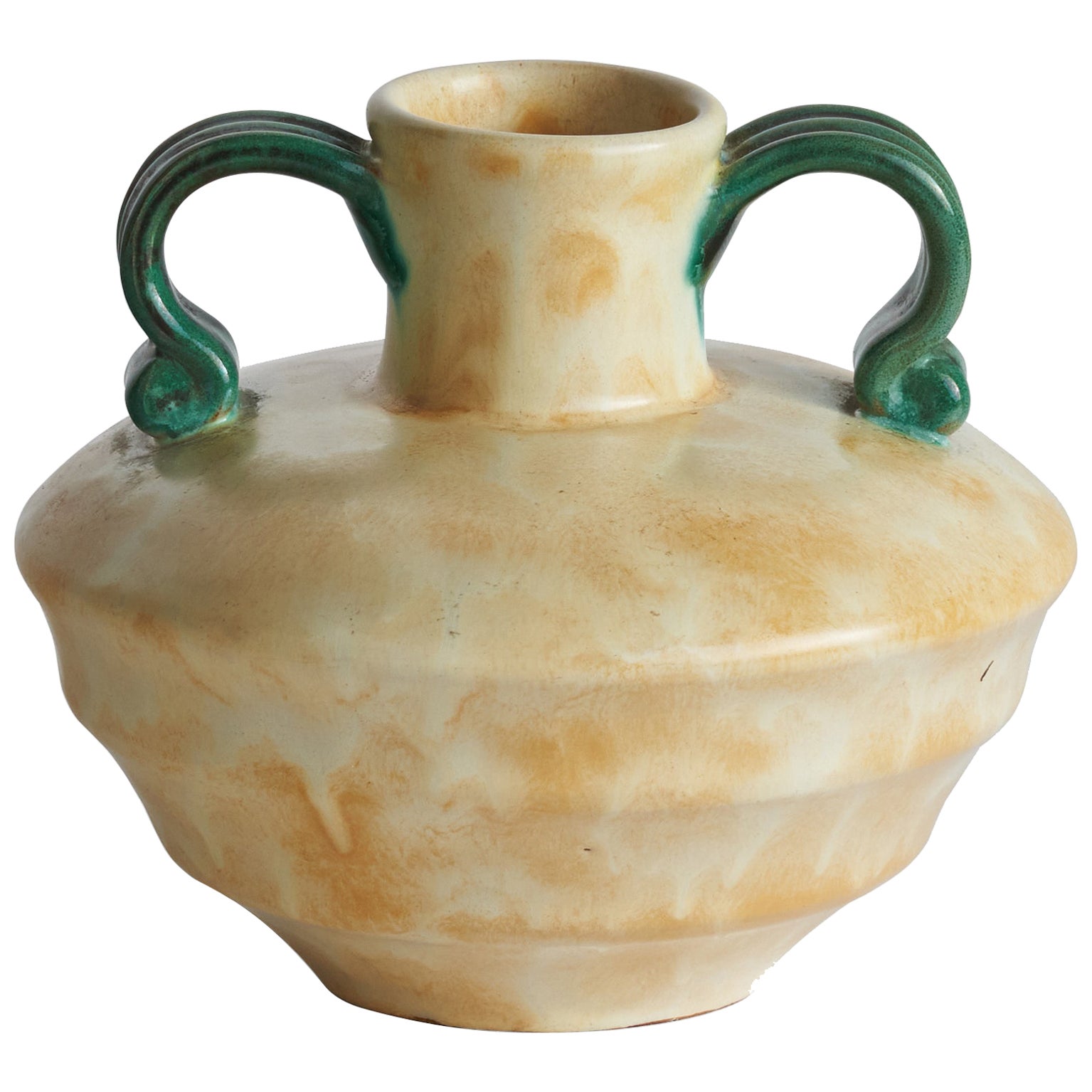 Upsala Ekeby, Vase, Earthenware, Sweden, 1930s For Sale