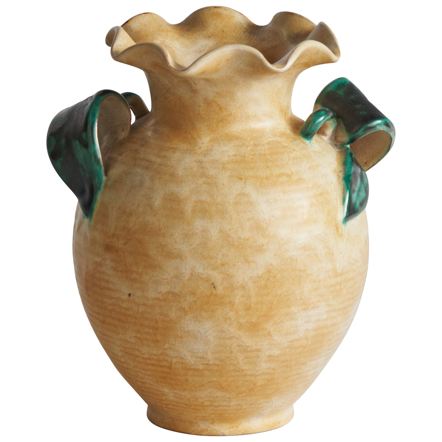 Upsala Ekeby, Vase, Earthenware, Sweden, 1930s For Sale