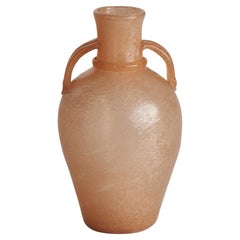 Vintage A.V.E.M., Vase, Pulegoso Vase, Glass, Italy, 1930s