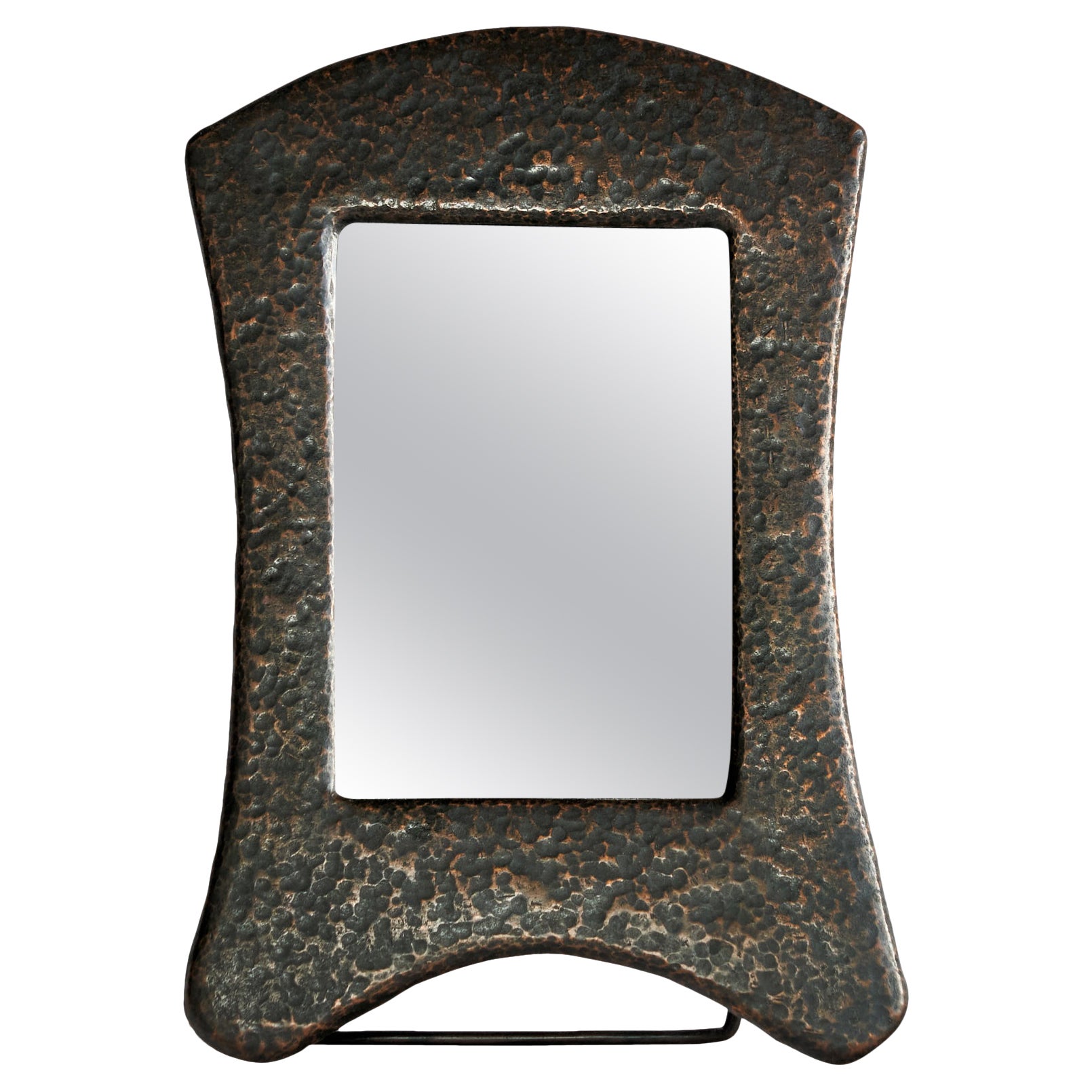 Swedish Designer, Small Table Mirror, Copper, Sweden, 1920s For Sale at