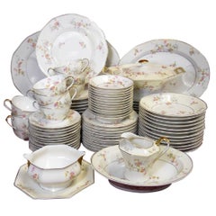 Haviland China New York Rosamonde Pattern 91-Piece Set Service for Twelve