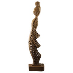 Spring Wind, Walnut wood sculpture by Nairi Safaryan