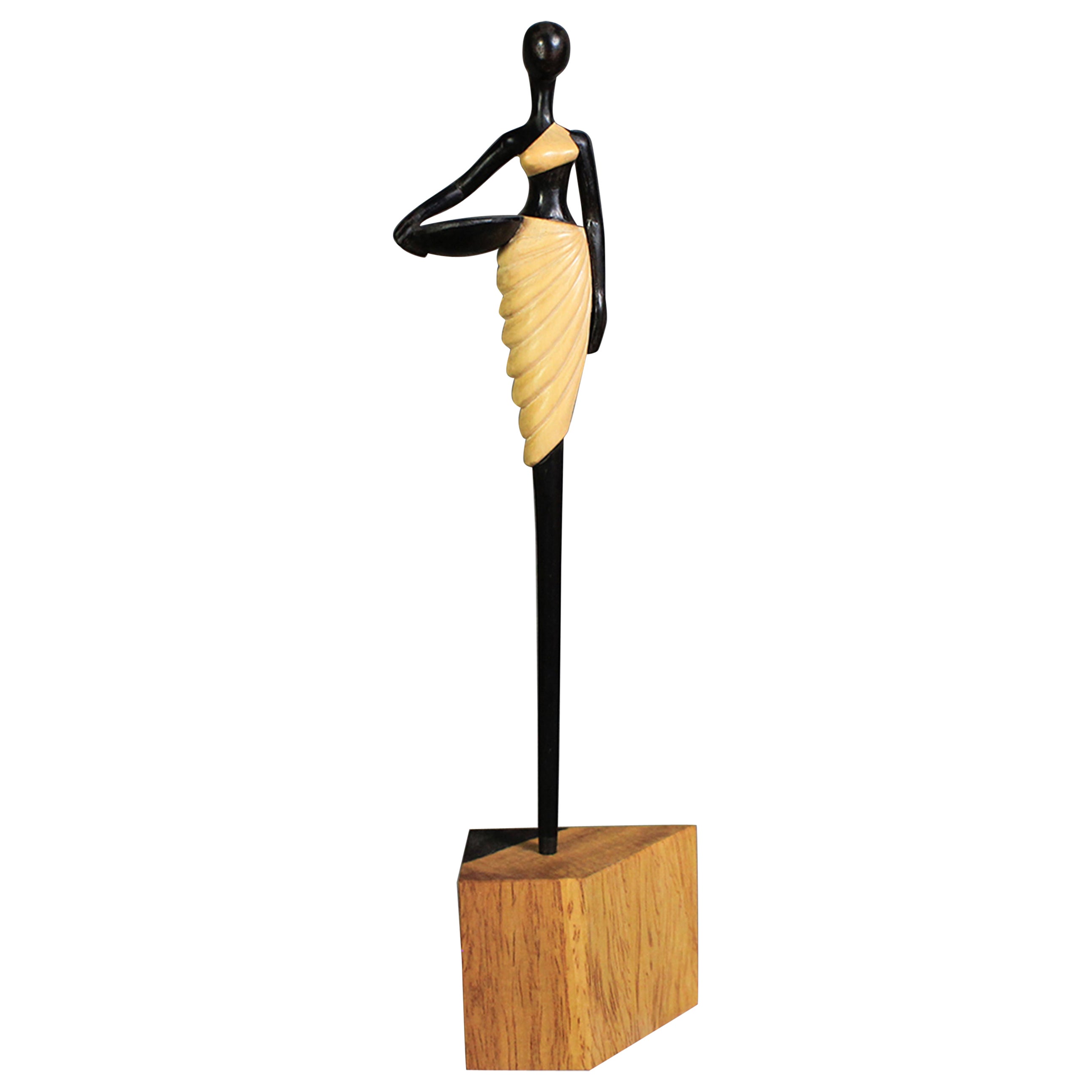 African Beauty II, ébène, buis, sculpture en bois de cocobolo de Nairi Safaryan en vente