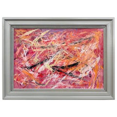 Pittura astratta espressionista moderna firmata Mullin