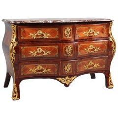Antique 18th Century French Louis XV Chest, Rosewood, Ormolu, Stamped N.PETIT, c. 1765