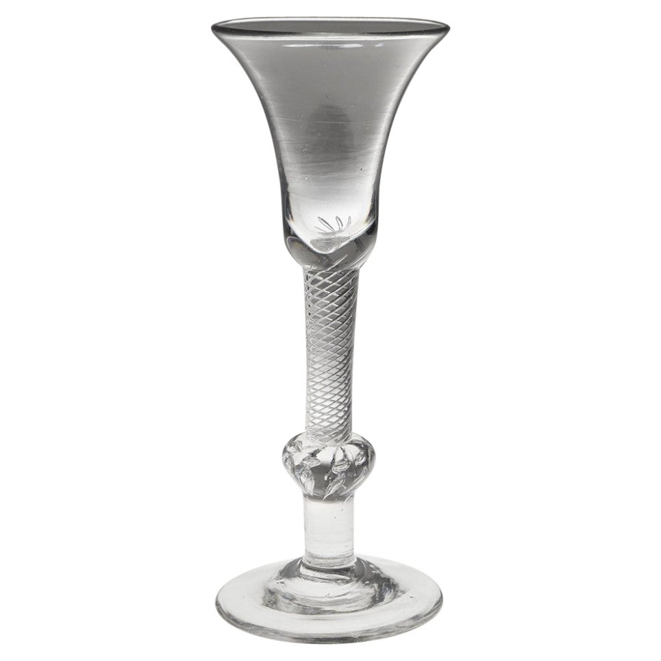 Composite Stem Georgian Wine Glass c1750 For Sale