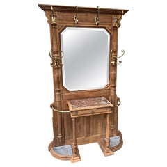 Antique Vestiaire noyer blanchi Louis Philippe