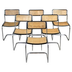 Set of 6 Italian cane chairs by Arrben, 1970s