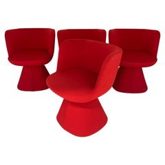 Set of Four Monica Armani Flair O' Swivel Dining Chairs, B&B Italia, Italy 2022