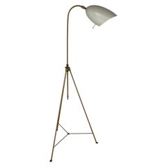 Kelly Wearstler Adjustable Bronze and White Enamel Floor Lamp, USA 2015