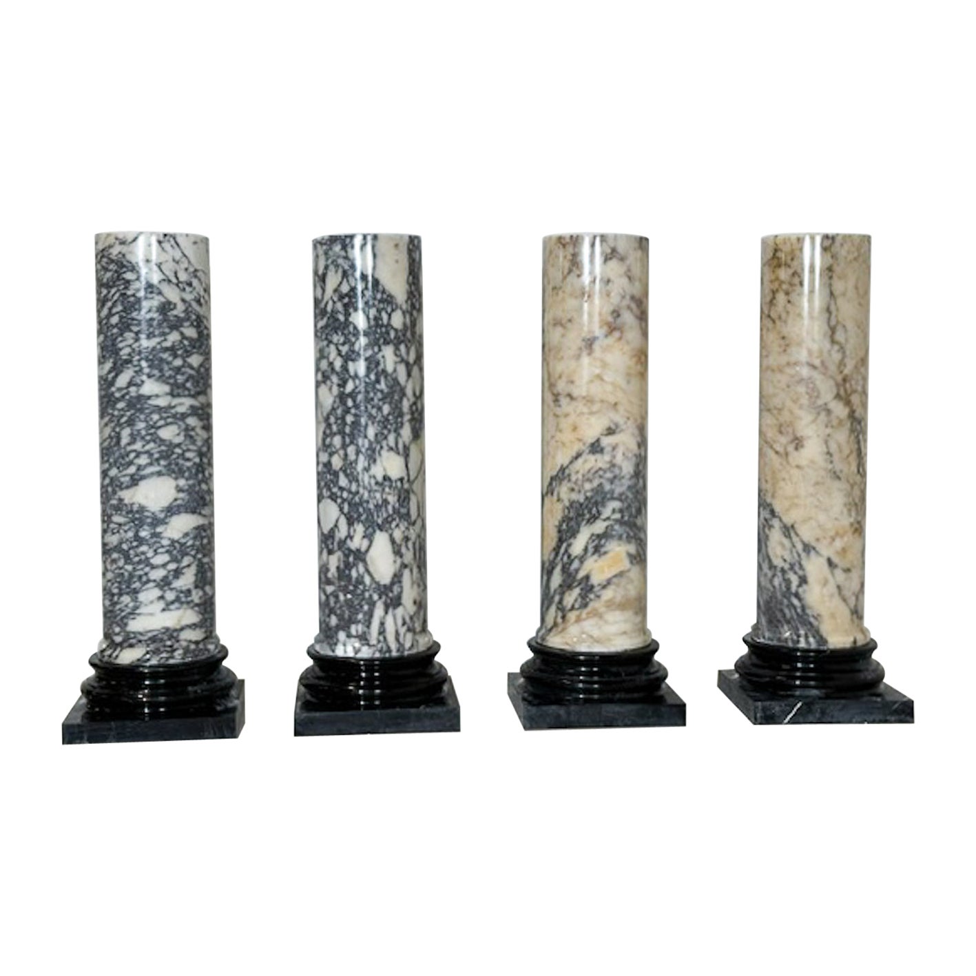 One Pair of Marble Columns, Italy, 1980s - Sold per pair