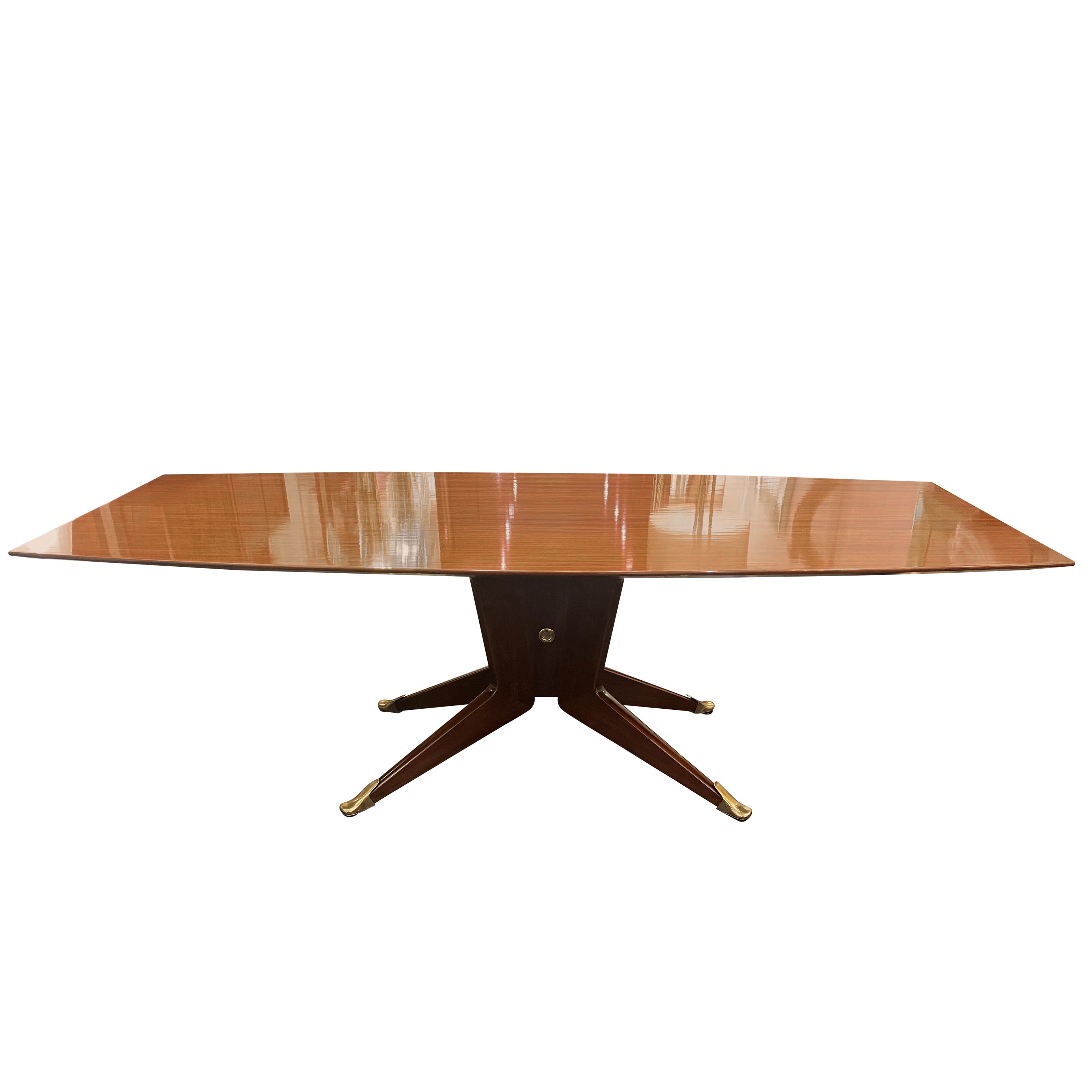 A large cherrywood dining table by Melchiorre Bega  For Sale