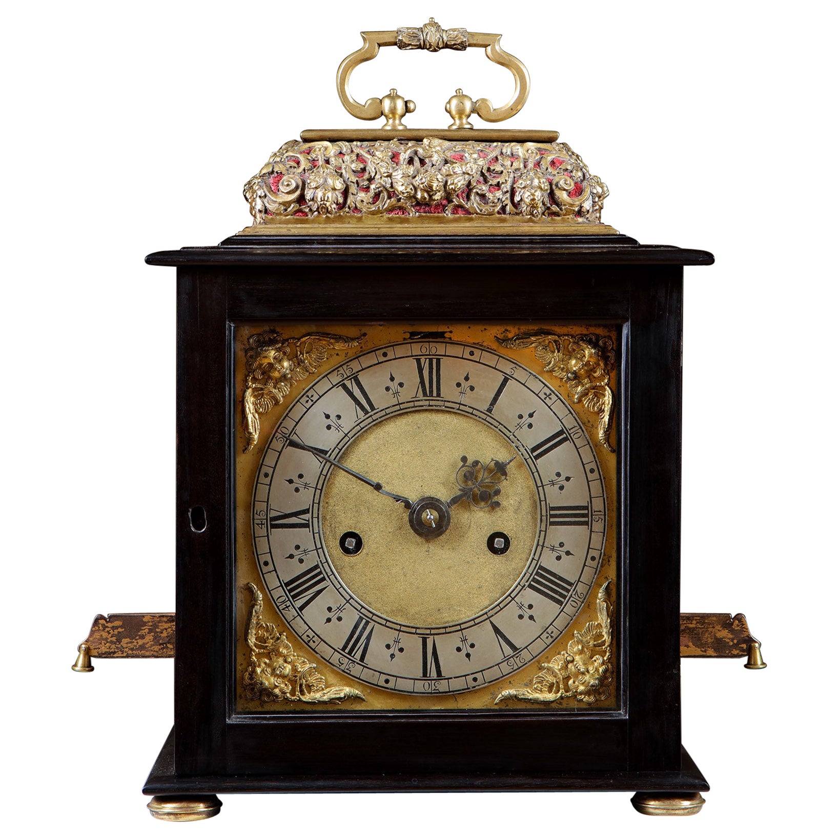 A Rare and Important Charles II 17th Century Table Clock by Henry Jones For Sale