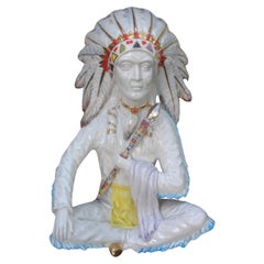 Italian Hollywood Regency Ceramic Indian Chief