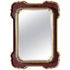 Spanish Mirror with Incised Carving in Border