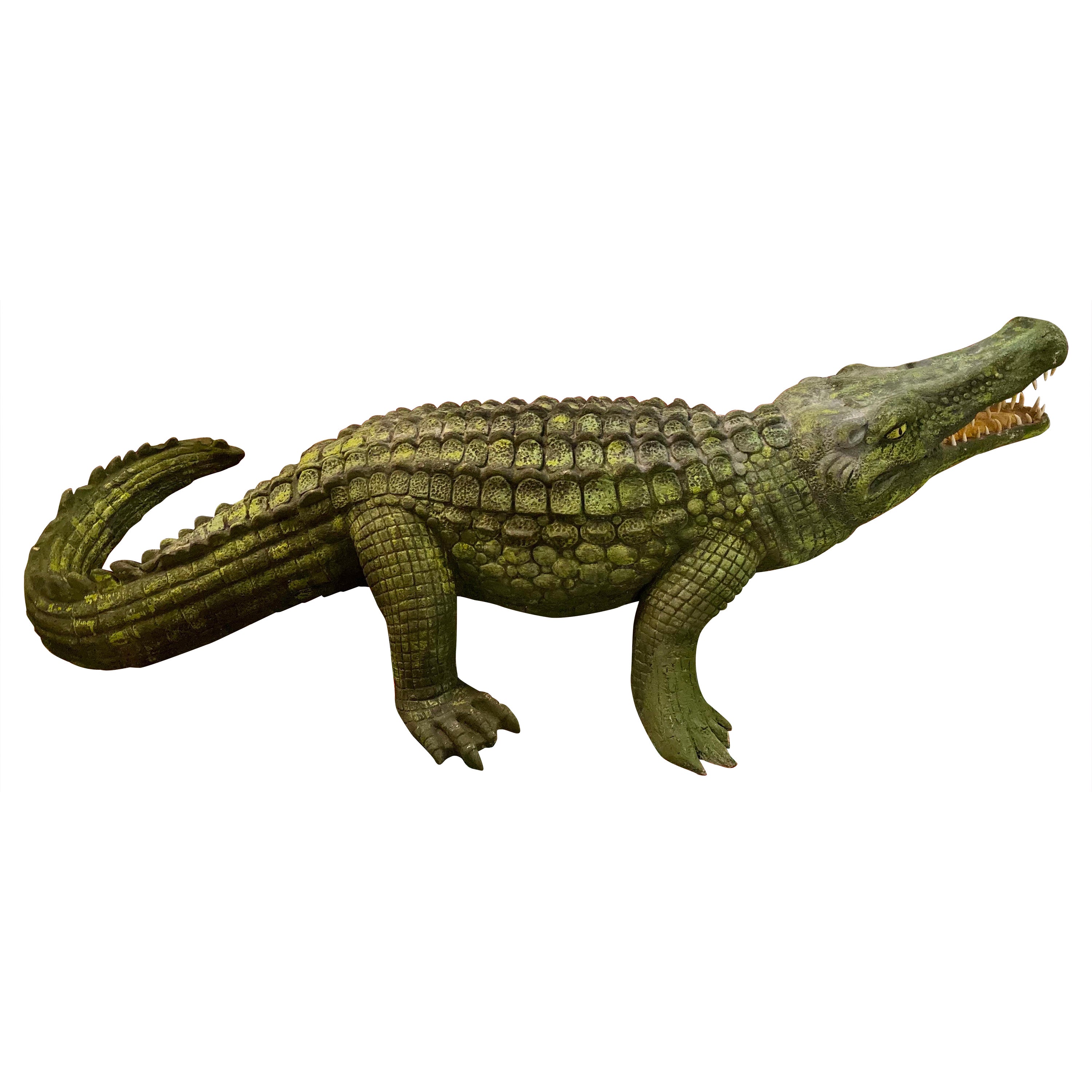 Large Concrete Alligator Garden Sculpture For Sale