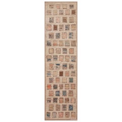 Collection Nazmiyal, tapis de couloir de couloir géométrique moderne et artistique, 3'6" x 12'9"