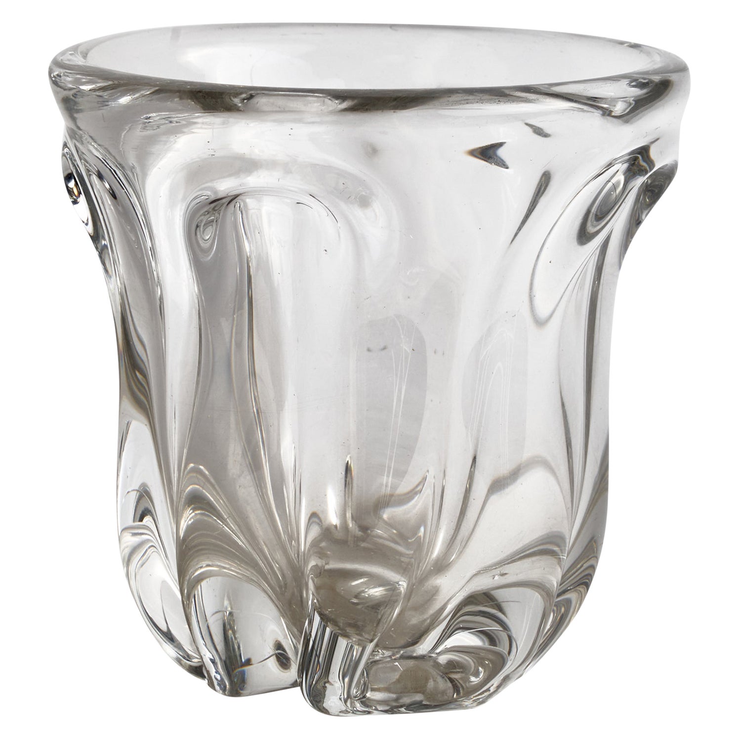 Murano, Organic Vase, Blown Glass, Italy, 1940s. For Sale