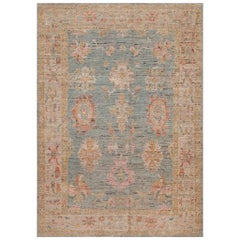 Nazmiyal Collection Old World Allover Design Design turco Oushak 7' x 9'9"