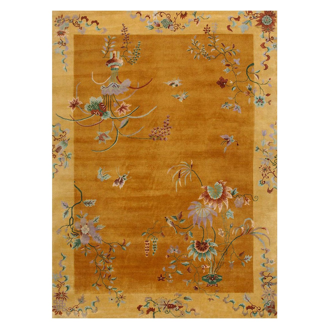 Tapis chinois contemporain de style art déco ( 8' x 9'10" - 245 x 300 ) en vente