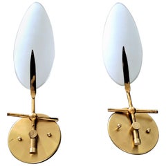 Italian Pair of  Wall  Sconces Attributed to Stillnovo 