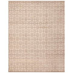 Nazmiyal Collection Alfombra moderna con diseño geométrico de diamantes 9'7" x 12'2" allover
