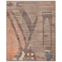 Nazmiyal Kollektion Trendy Handgefertigter moderner abstrakter Teppich aus Wolle 9'9" x 13'3"