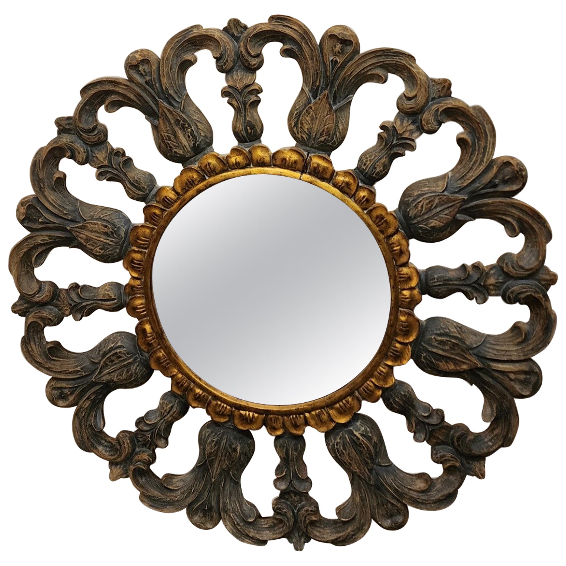 19th Century Convex Mirror  For Sale