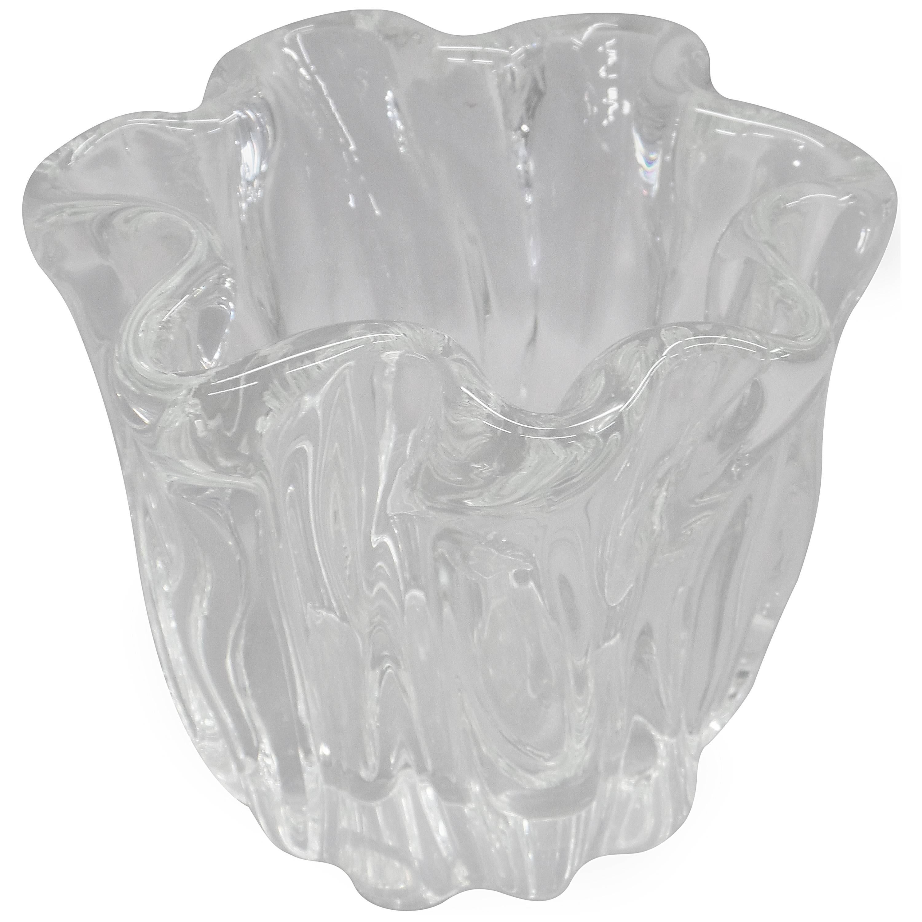 Scandinavian Mid-Century Organic Modern Blown Glass Vase by Timo Sarpaneva For Sale