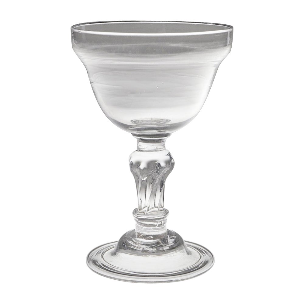 Georgian Pedestal Stem Champagner oder Süßspeisen Glas c1740 im Angebot