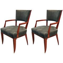 Pair of Lucien Rollin Armchairs 6